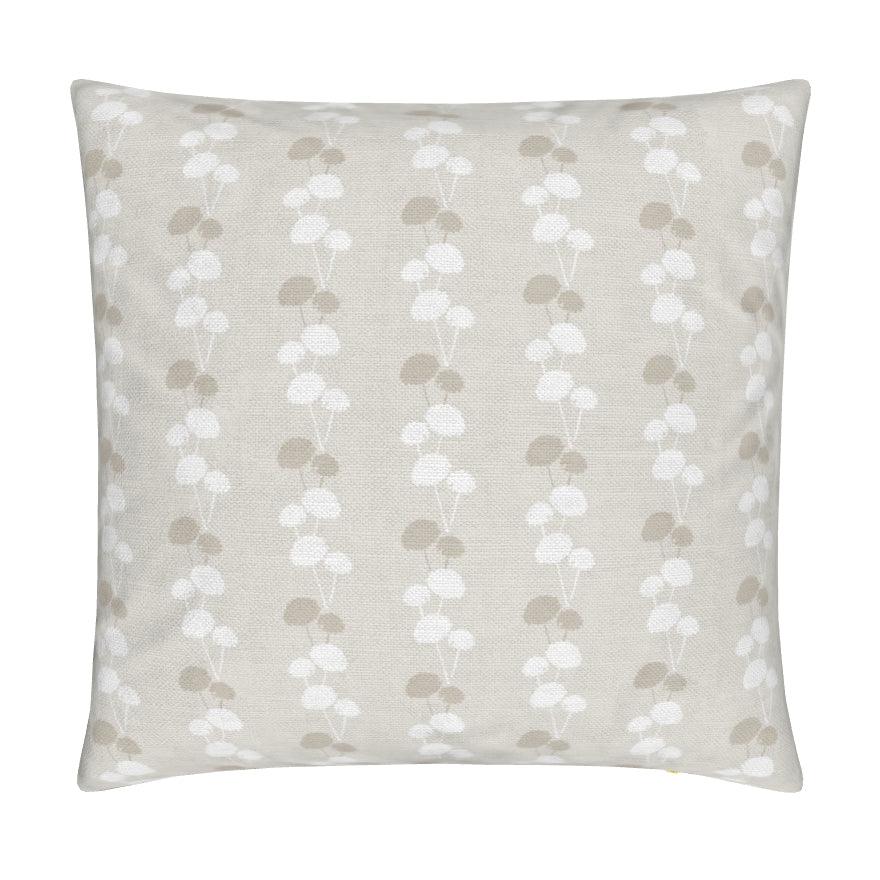 Luxury floral decorative pillow featuring the Dahlia Vine pattern, inspired by blooming dahlias and winding vines, for modern traditional and collected interiors.