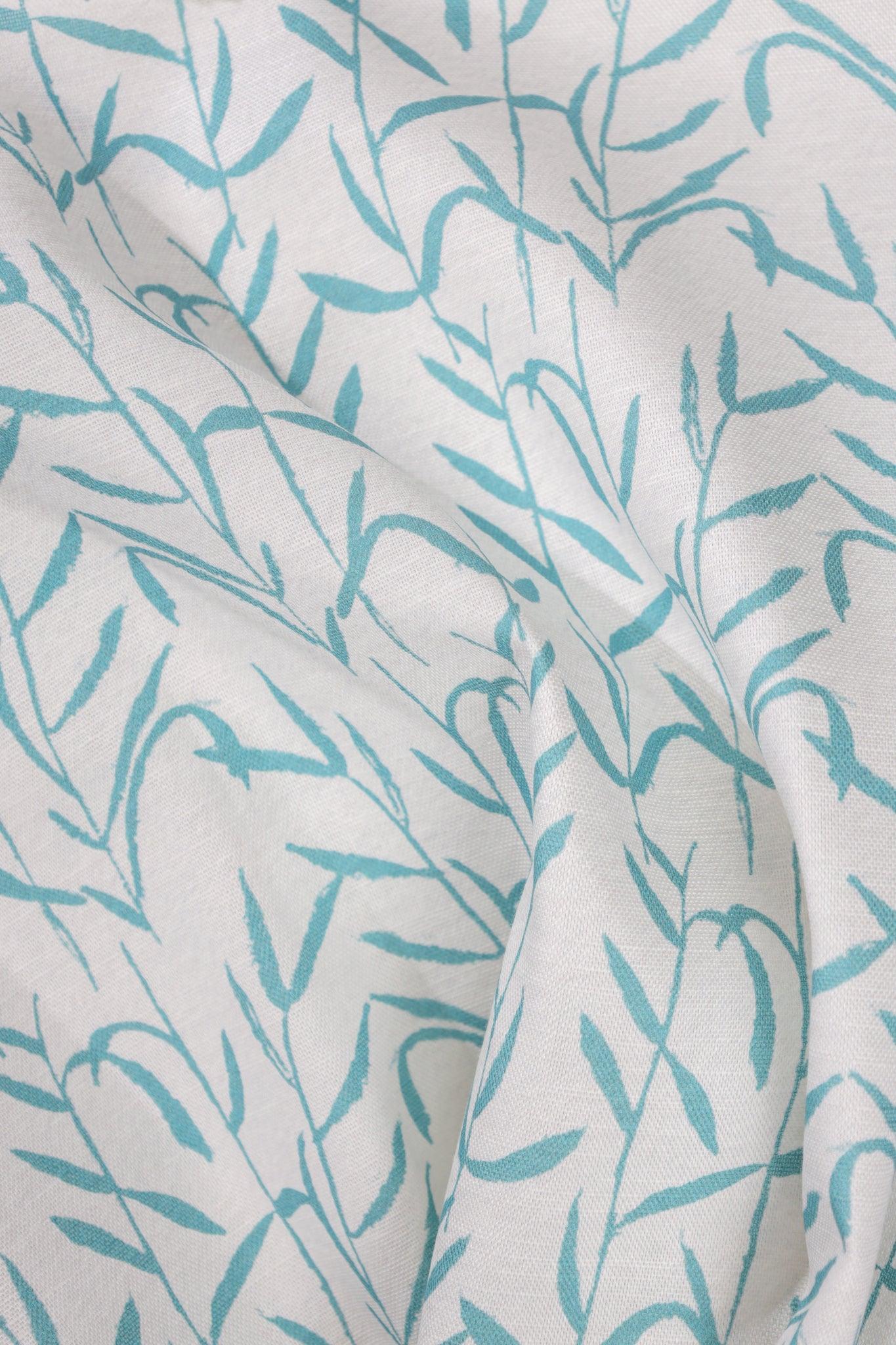 Botanic Teal Luxury Fabric - Truett Designs
