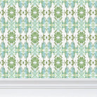 Wildflowers I Sage Green & Blue Wallpaper - Truett Designs